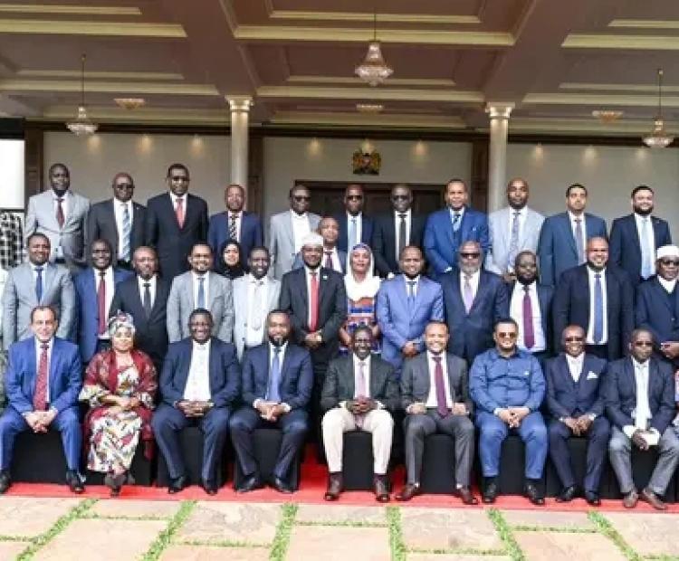 President William Ruto, EGH, with coast region leaders